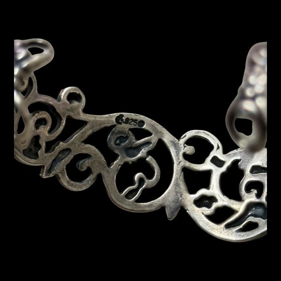 Carolyn Pollack Relios Changing Seasons Size 7 Sterling Cuff Bracelet - Picture 5 of 6